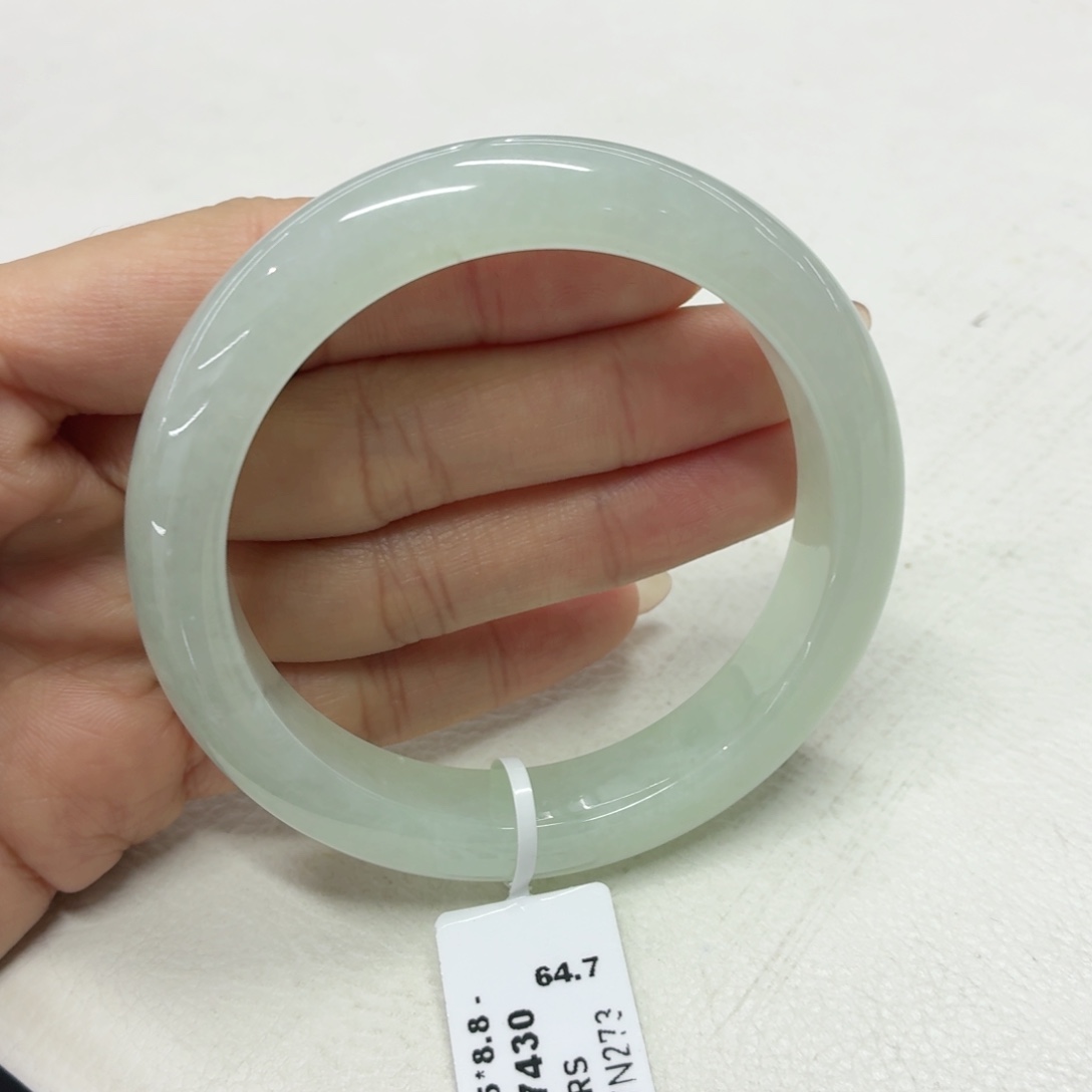 翡翠未镶嵌手镯57.3冰晴水