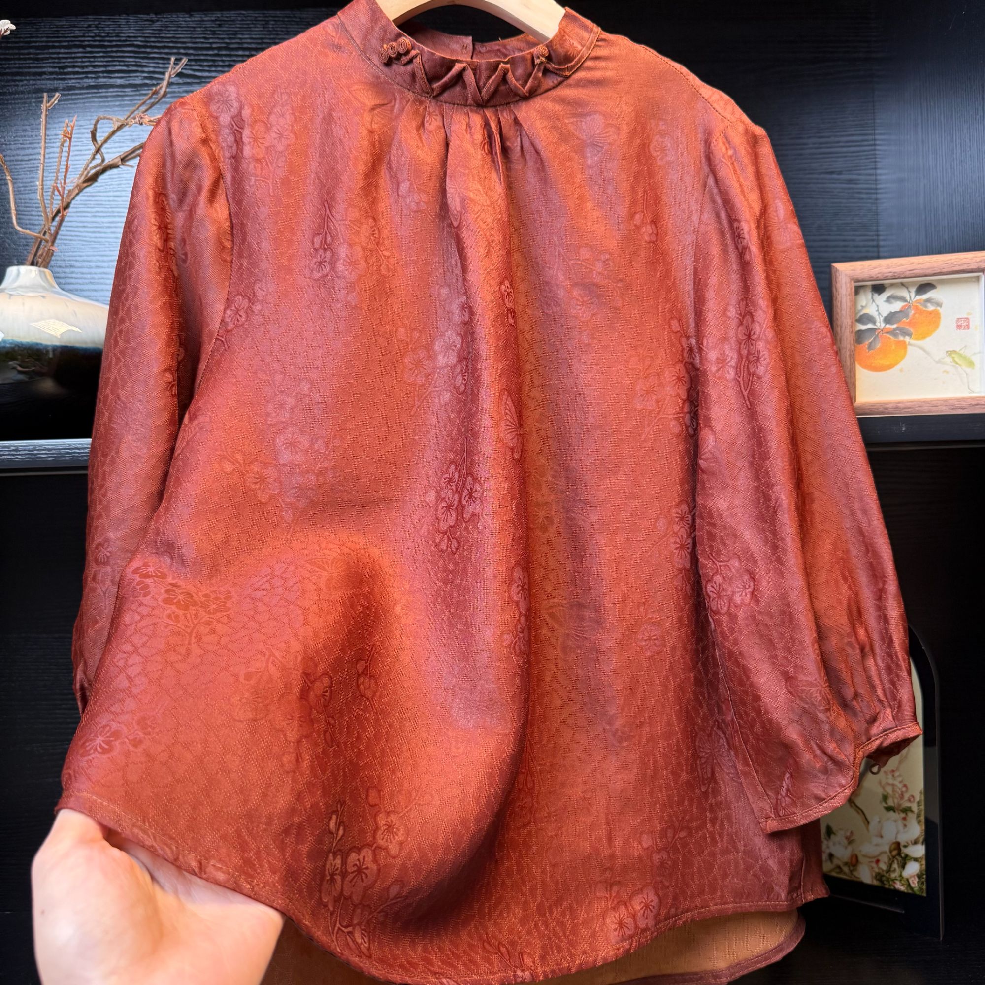 【缦影】中式香云纱绞罗小衫2319