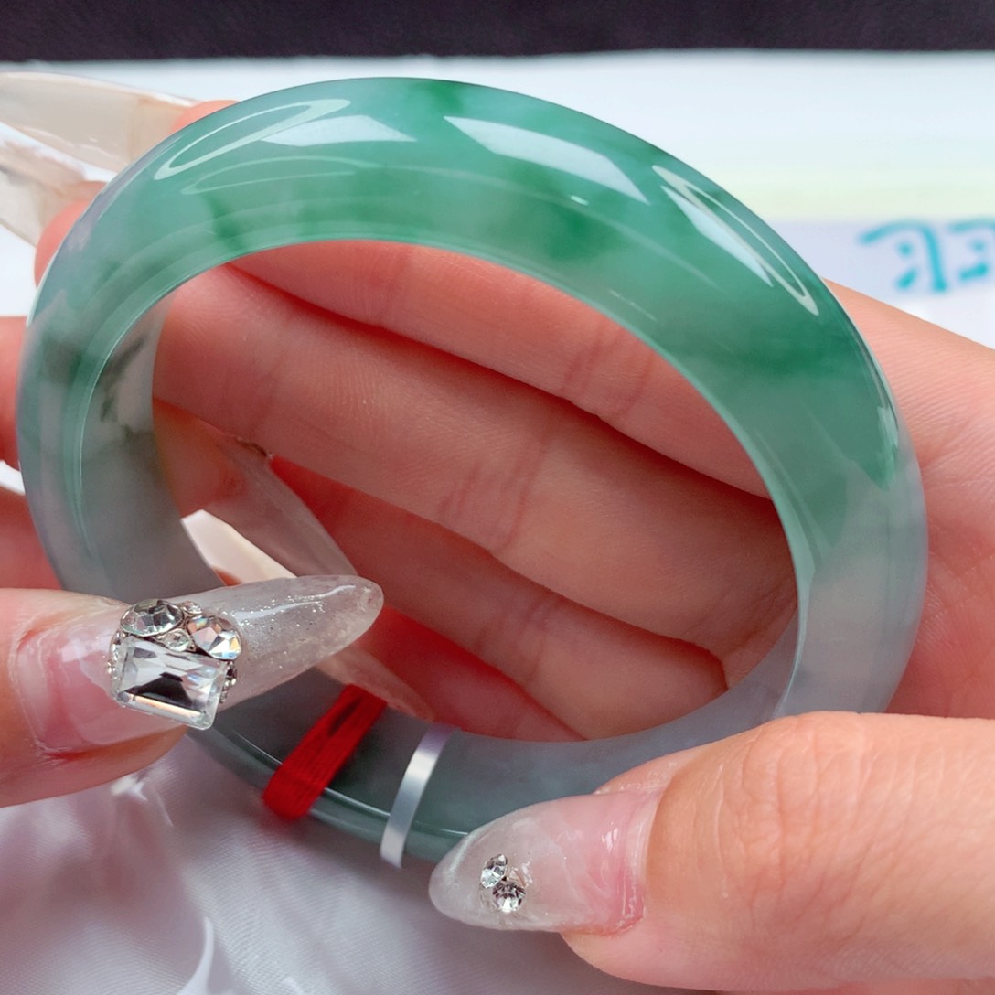 翡翠手镯未镶嵌天然缅甸翡翠A货手镯 73号