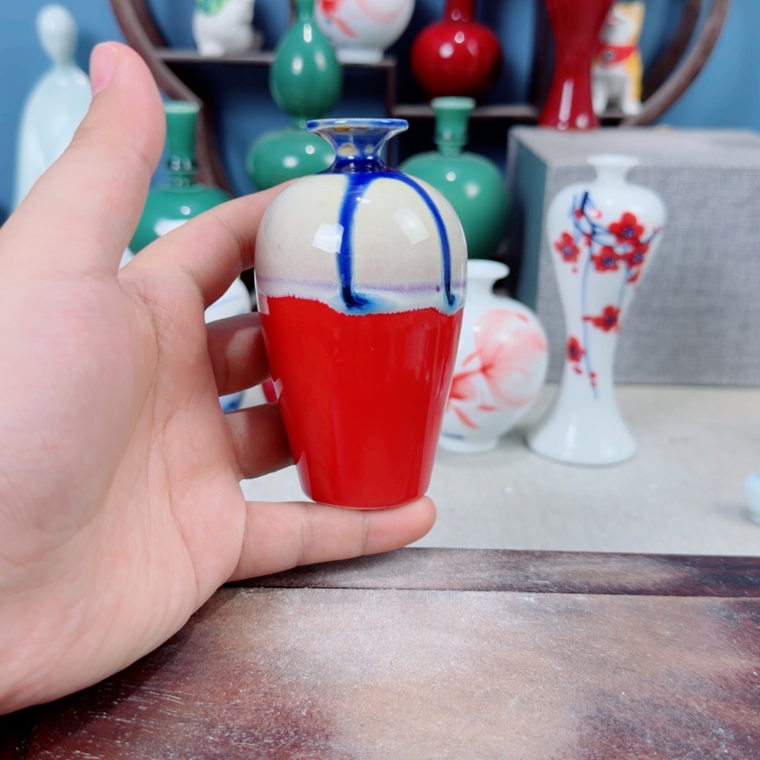 陶瓷手工小花器摆件