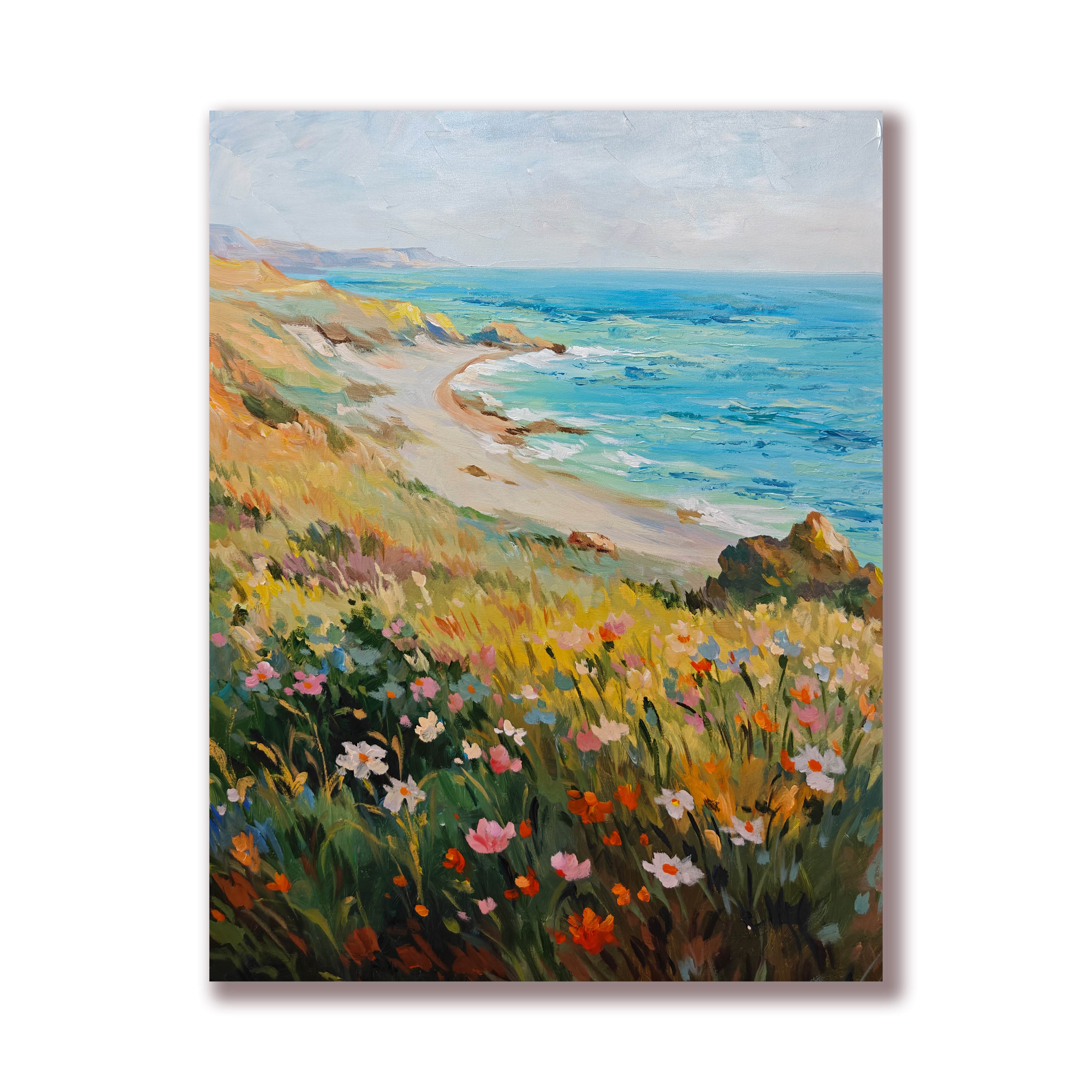 《花与海》70*90 原创丙烯装饰画