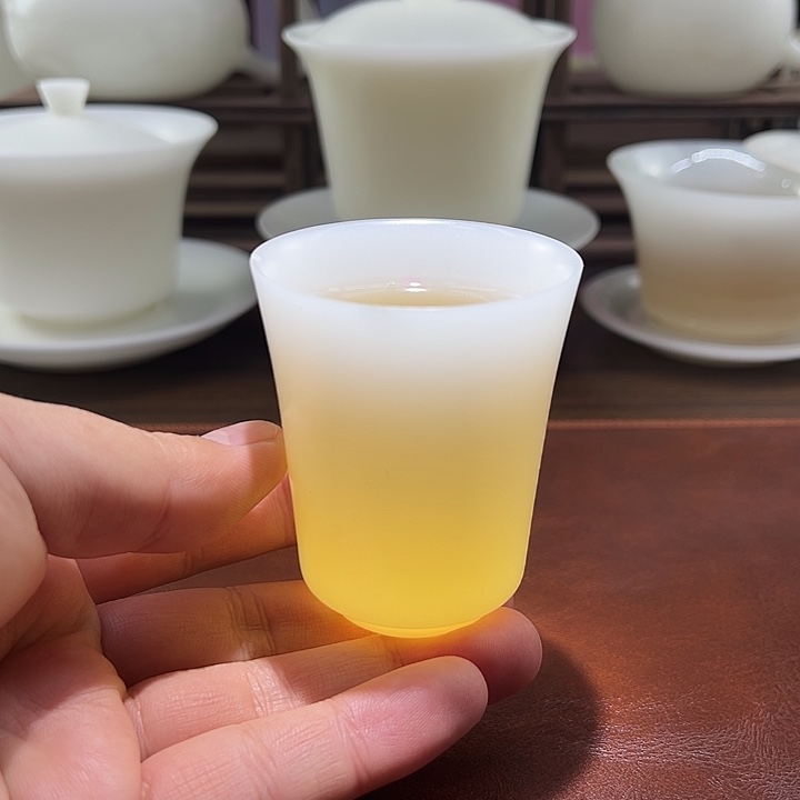 隐唐窑/璞玉素烧自生釉70ml闻香主人杯