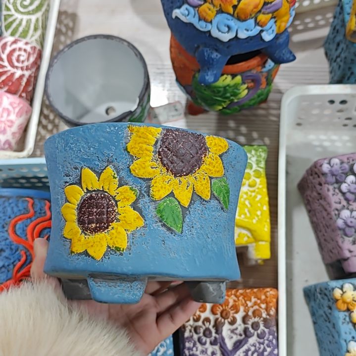 陶吸水透气的白陶花盆凑满12发货