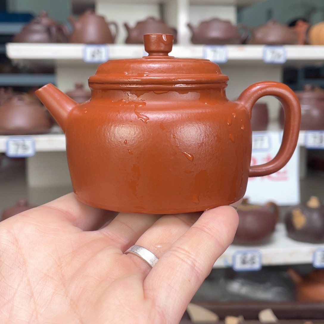 紫砂茶壶小煤窑朱泥全手工150毫升
