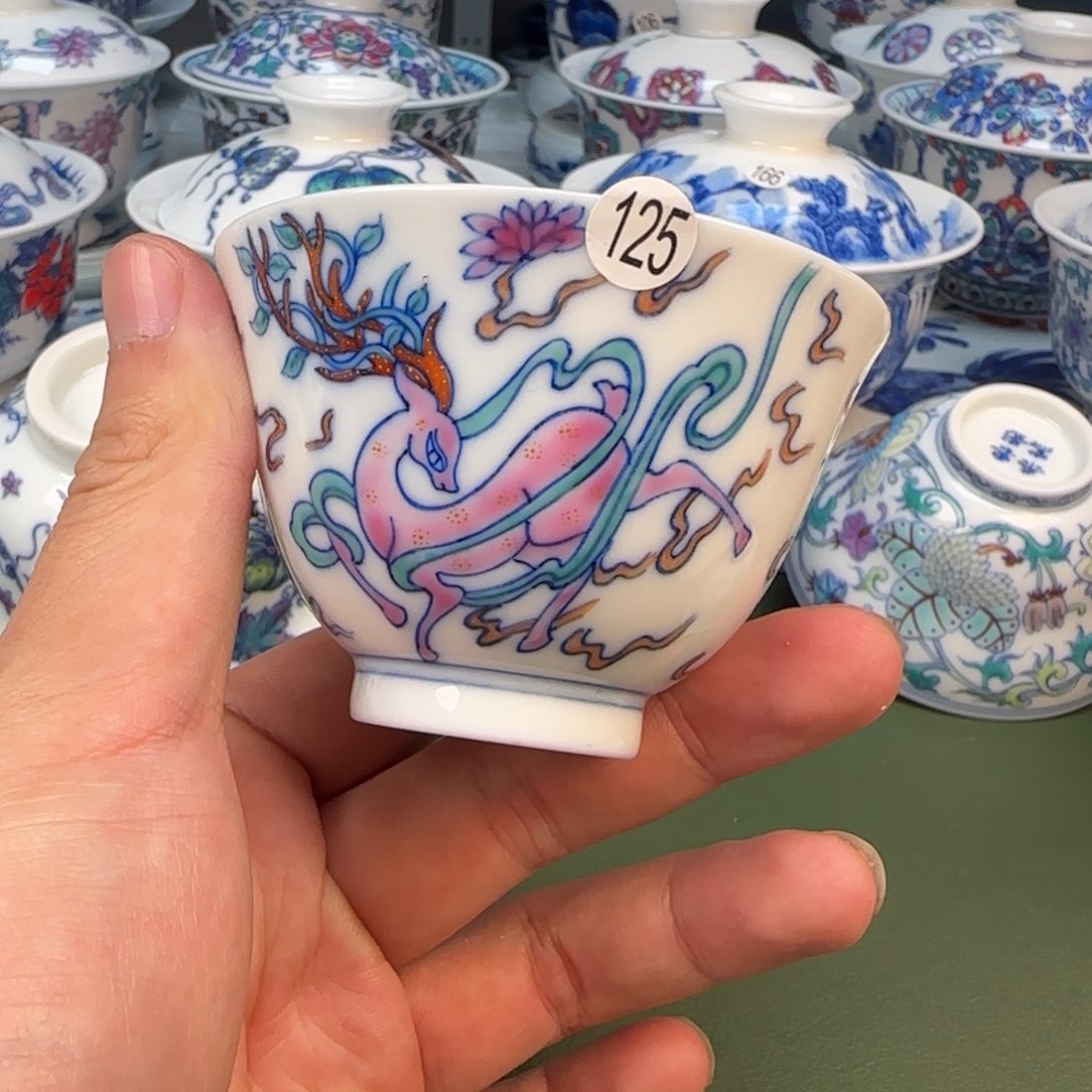 彦祖纯手工手绘茶具125