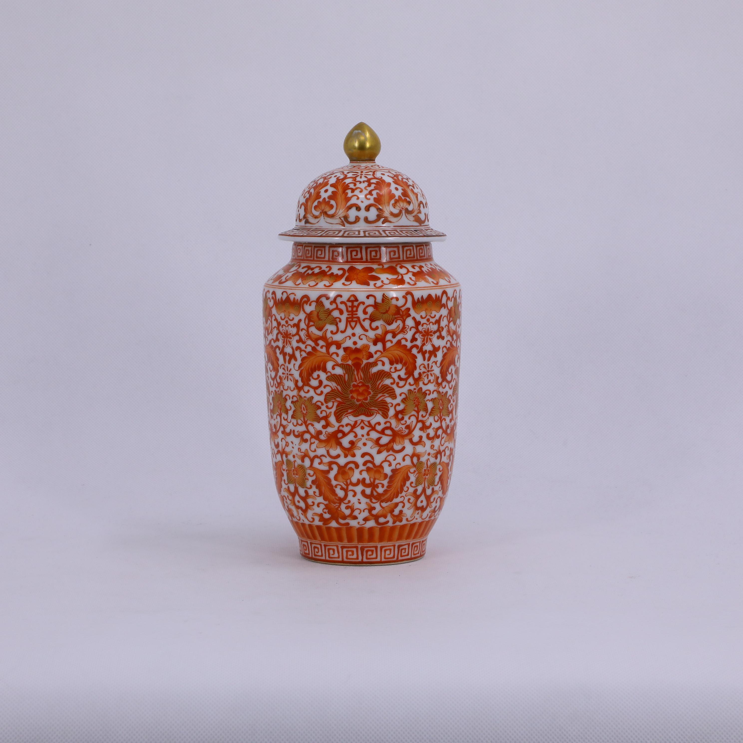 古陶瓷/缠枝花卉纹壮罐LOT1866