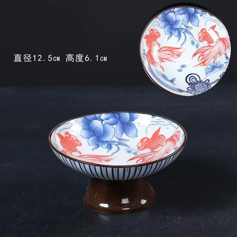 金鱼双鱼果盘 F57