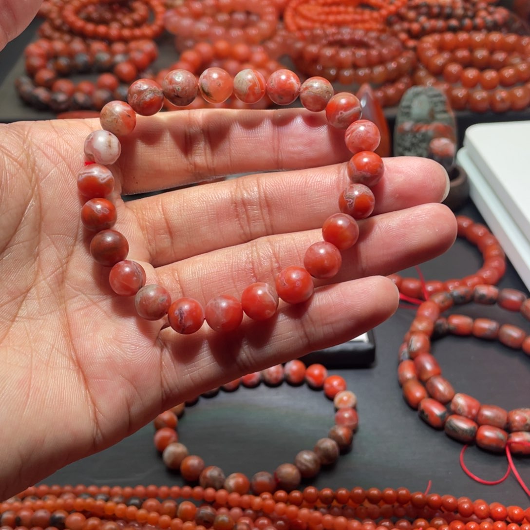 南红玛瑙手链未镶嵌