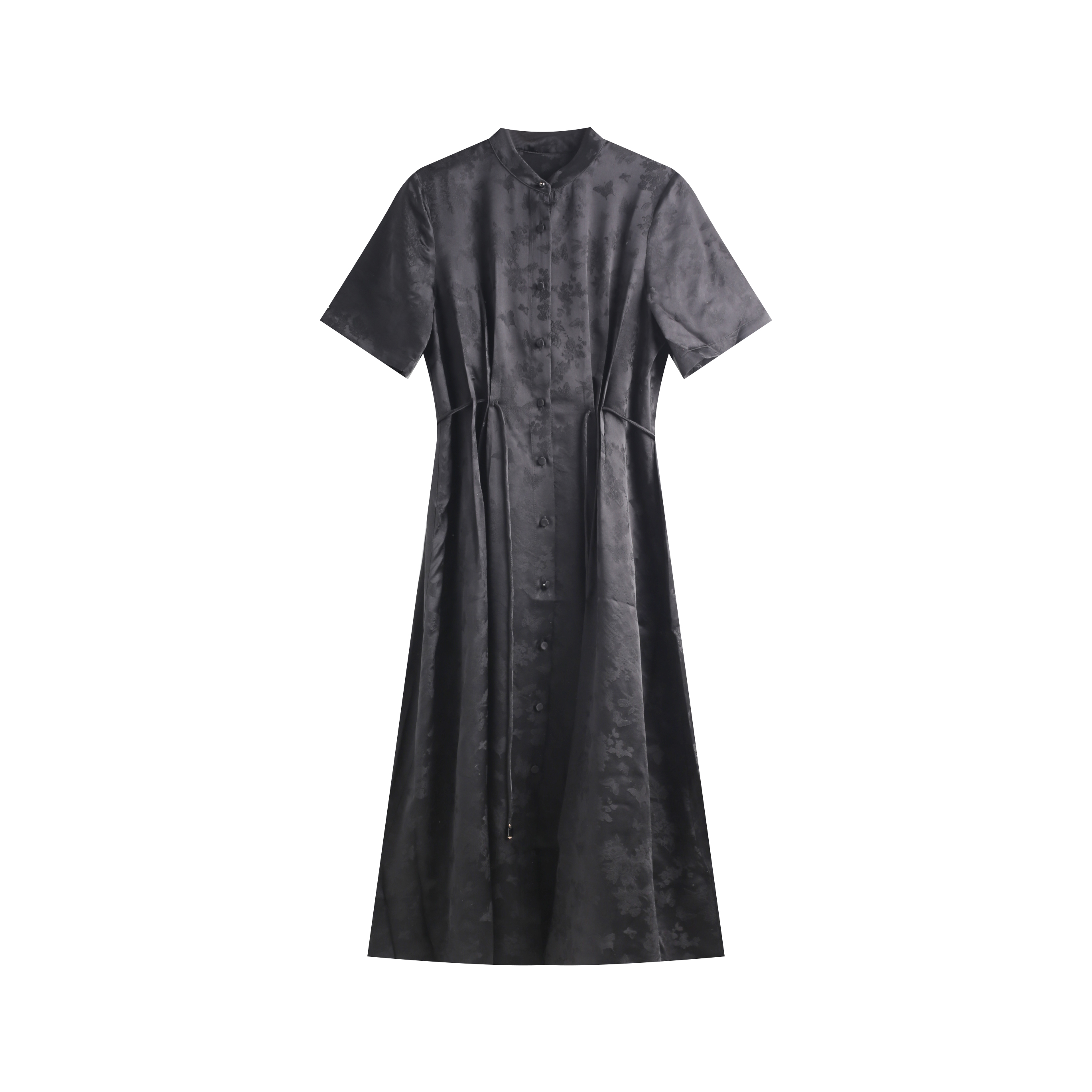 【19mm桑波缎提花-蝴蝶花】桑蚕丝时尚连衣裙 MH-L5120