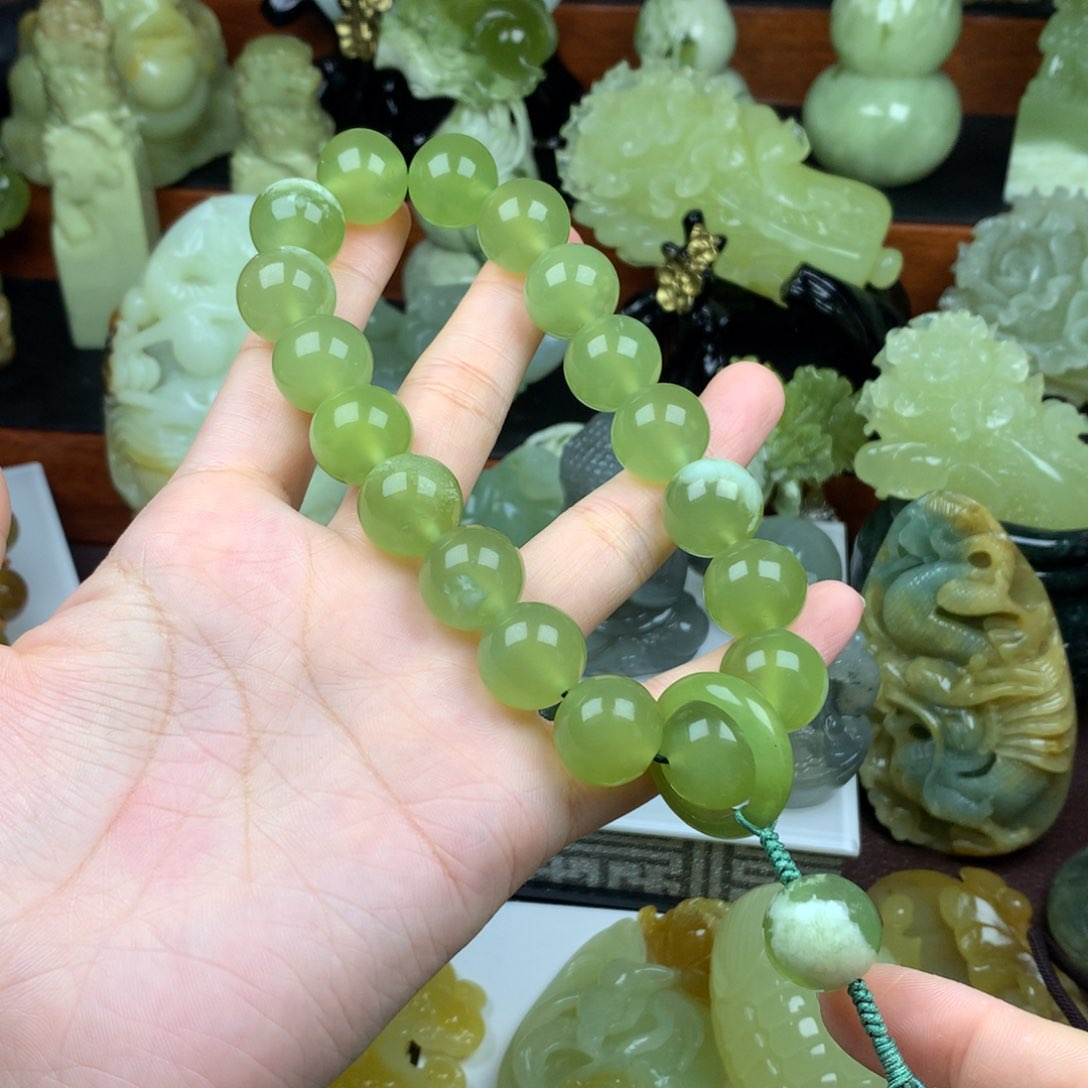 岫玉手串手链未镶嵌追*风