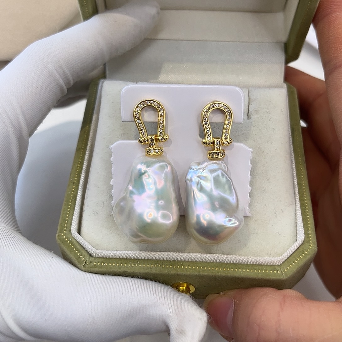 耳饰淡水珍珠合金