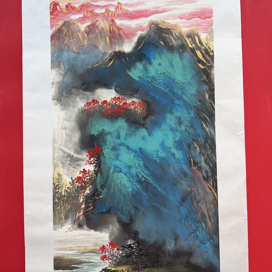 国画画家陆远华纯手绘宣纸作品