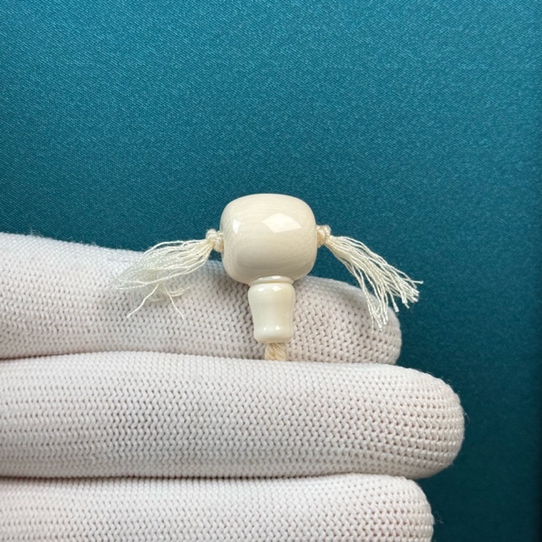 D62-56天然猛犸牙 藏式三通13.9x22.6mm支持复检假一罚十
