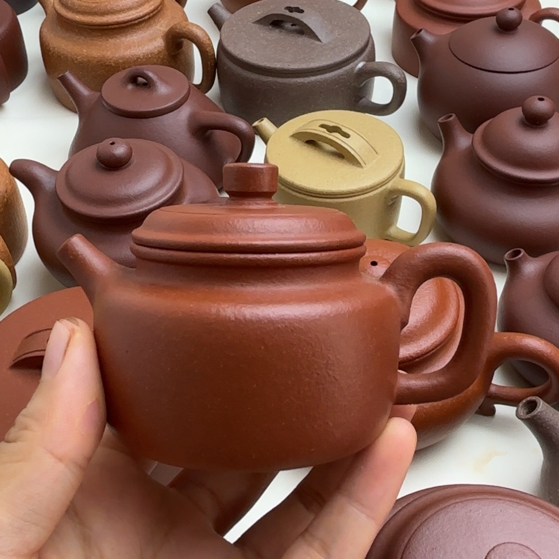 茶壶紫砂红降坡德钟100cc