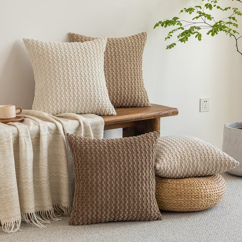 纯色泡泡粒抱枕亚马逊热销抱枕套卧室床头靠垫客厅沙发靠枕套靠背