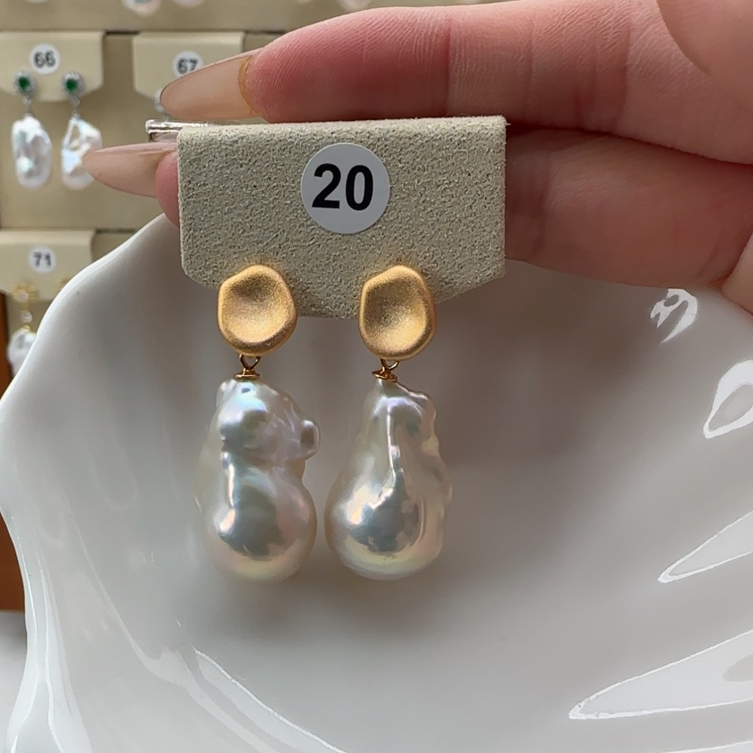 淡水珍珠耳饰银S925镶嵌悲****指