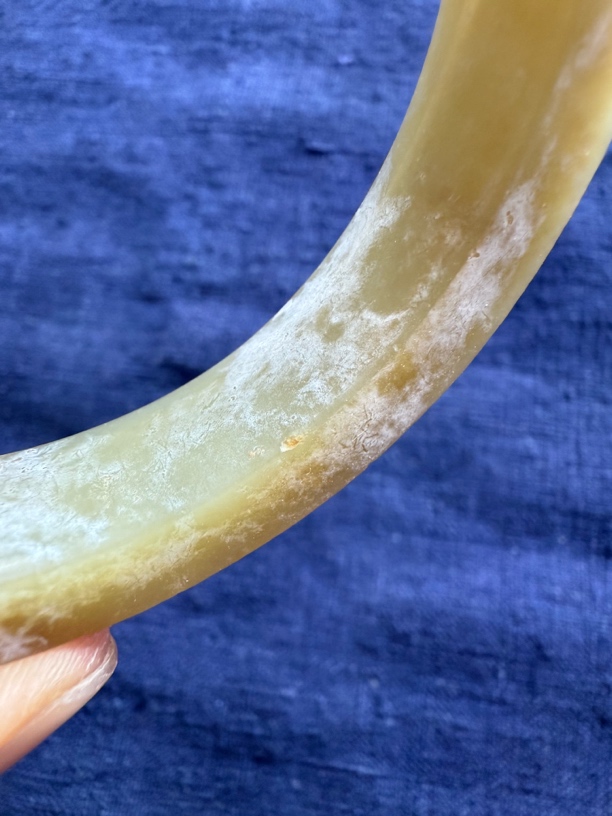 高古玉青黄红沁手镯