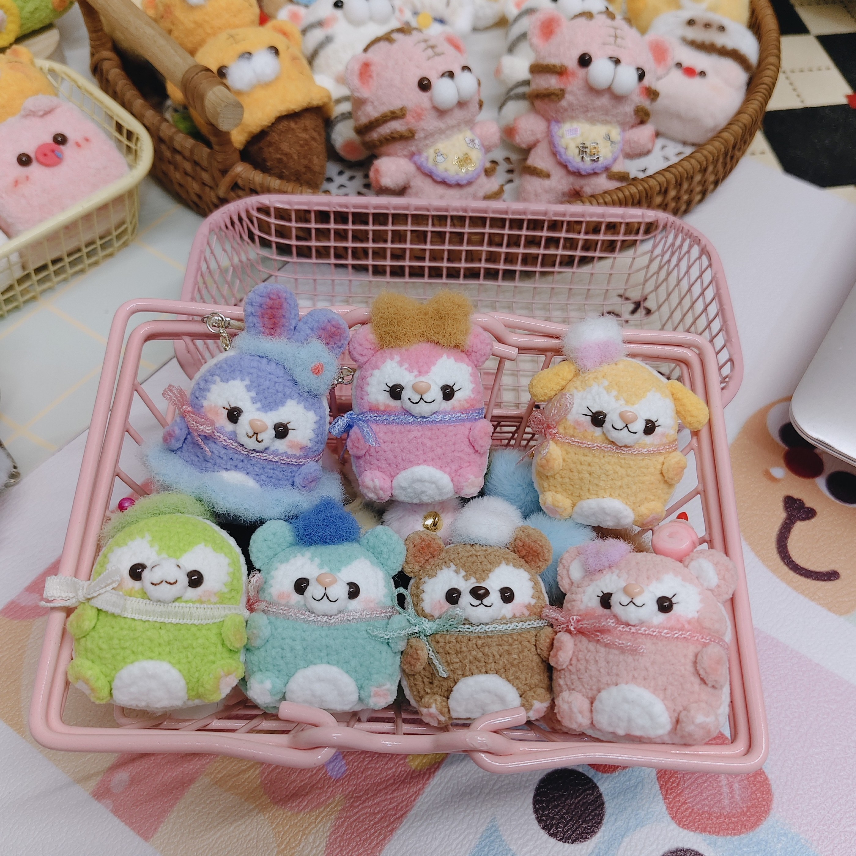 毛线玩偶挂件 摆件 毛线钩织