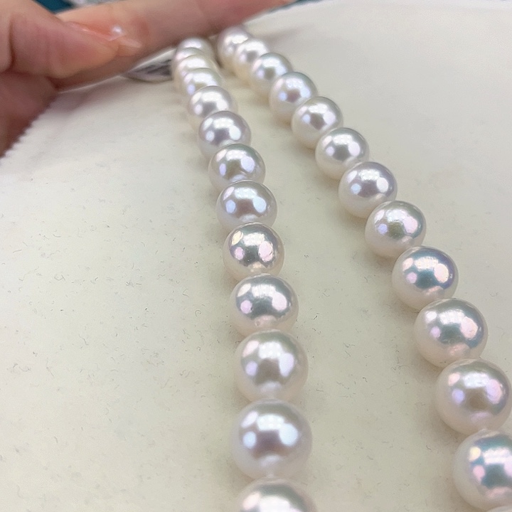 淡水珍珠颈饰银S925镶嵌11➕极光澳绿光高品