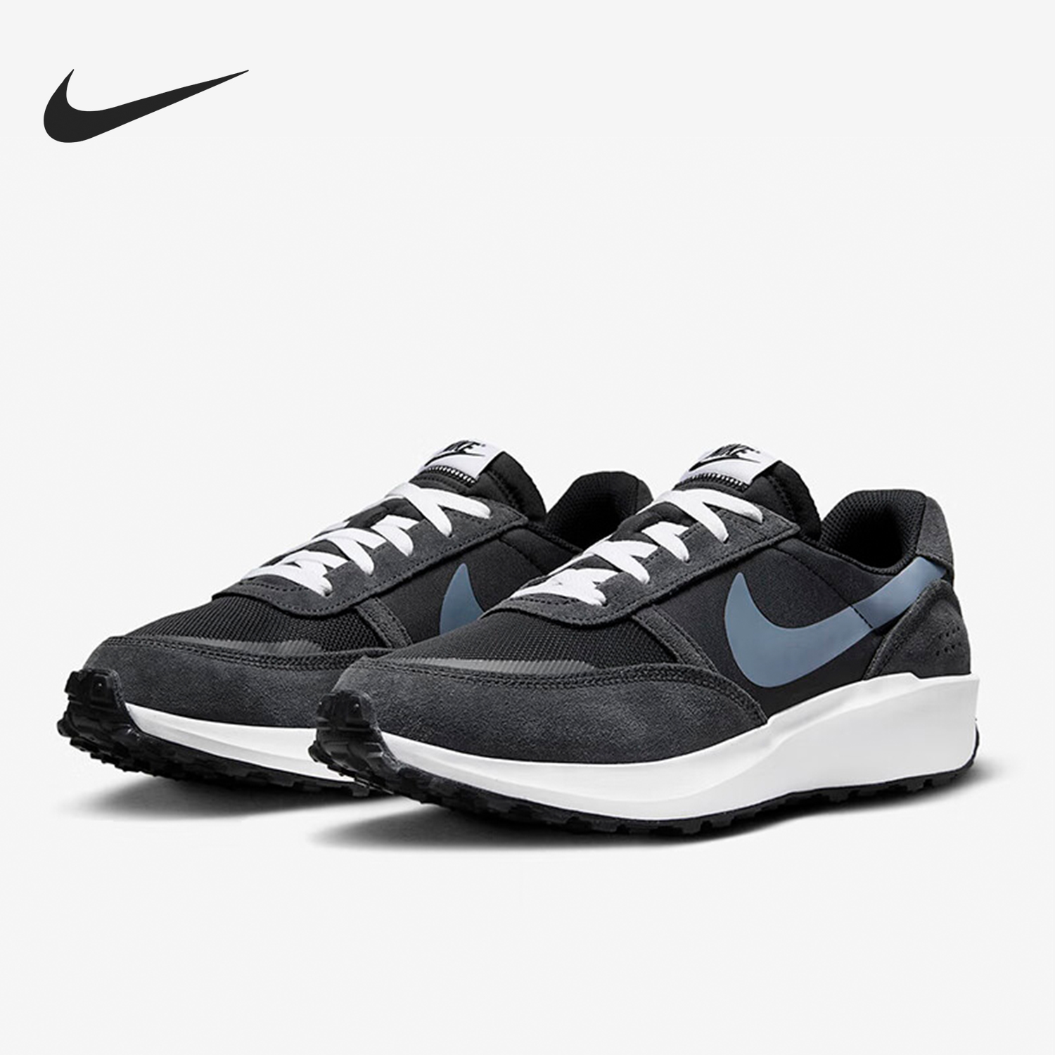 Nike/耐克官方正品WAFFLE NAV男女厚底缓震运动跑步鞋FJ4195-001