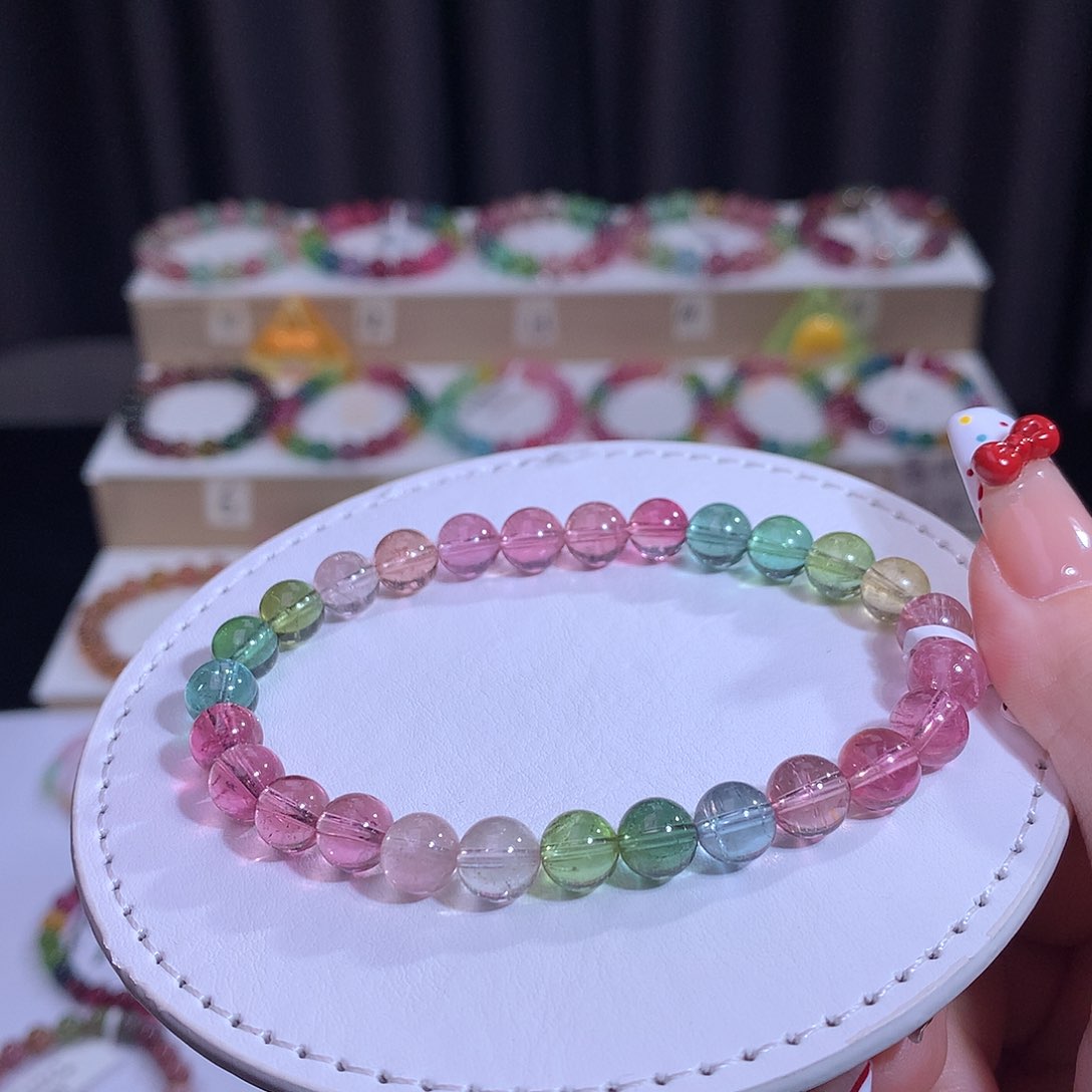 碧玺手链合金碧玺