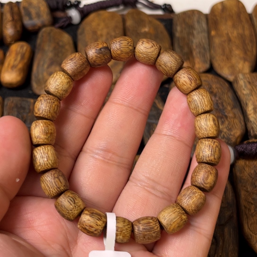 沉香手串奇楠沉香卡9鼓珠单圈手串一条（福利）