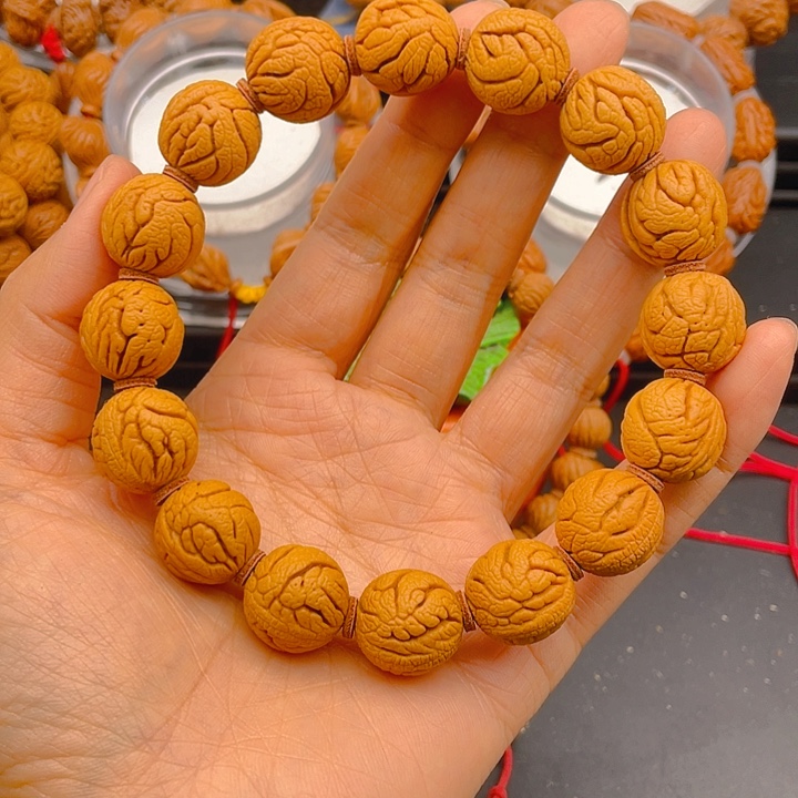 桃核吊坠见健健康康平平安安9