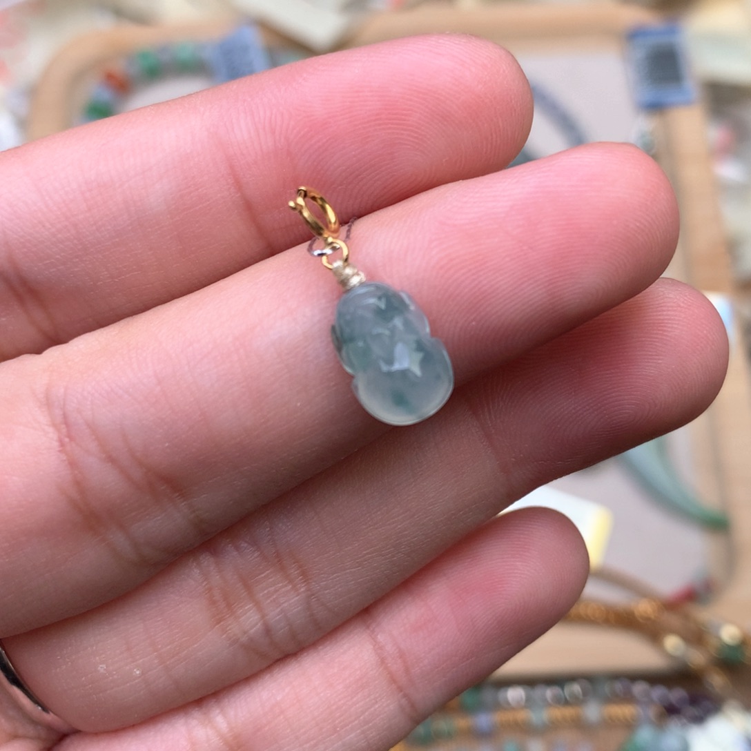 【闪购商品】18K金镶嵌挂件翡翠一