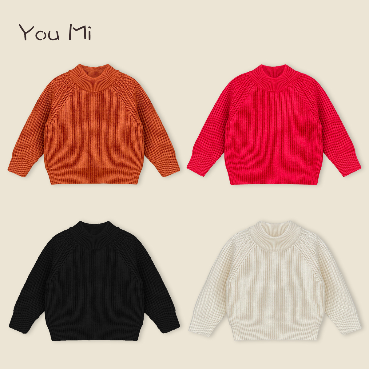 【现货】春秋装婴幼儿小童韩版时尚纯色休闲宝宝套头针织毛衣YT0041