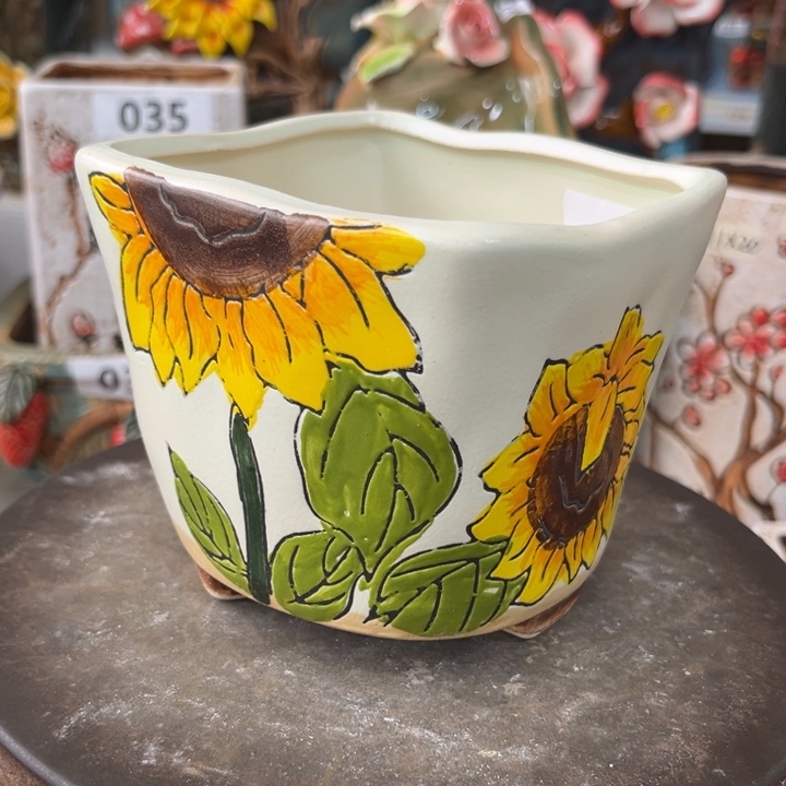 紫砂花盆粗陶材质多肉花盆