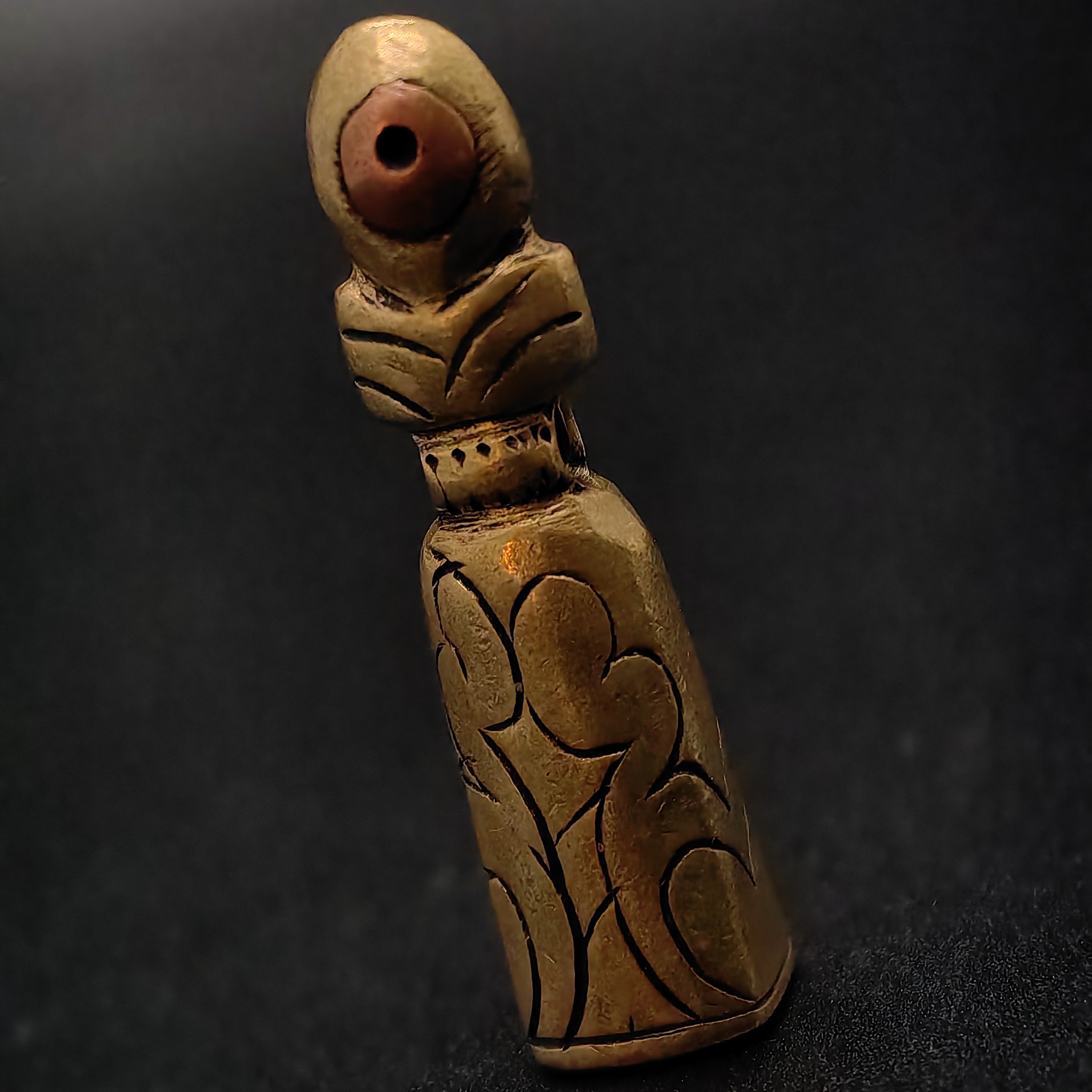 铜合金吊坠 藏传佰哖双色铜老藏印