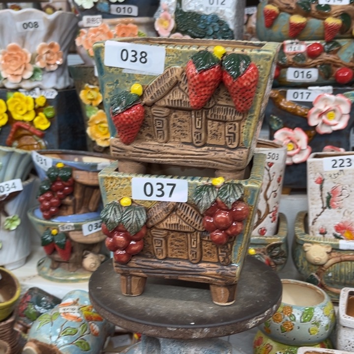 紫砂花盆粗陶材质多肉花盆