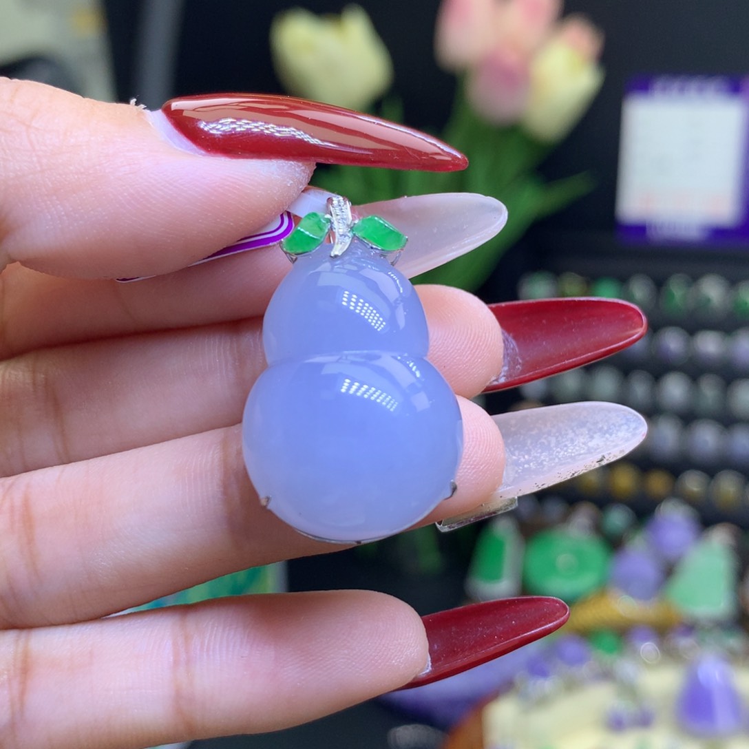 翡翠颈饰18K金镶嵌天然