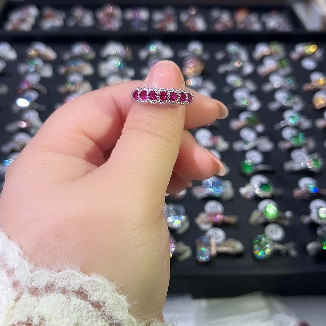 莫桑石非金属SH K白七公主红排-11