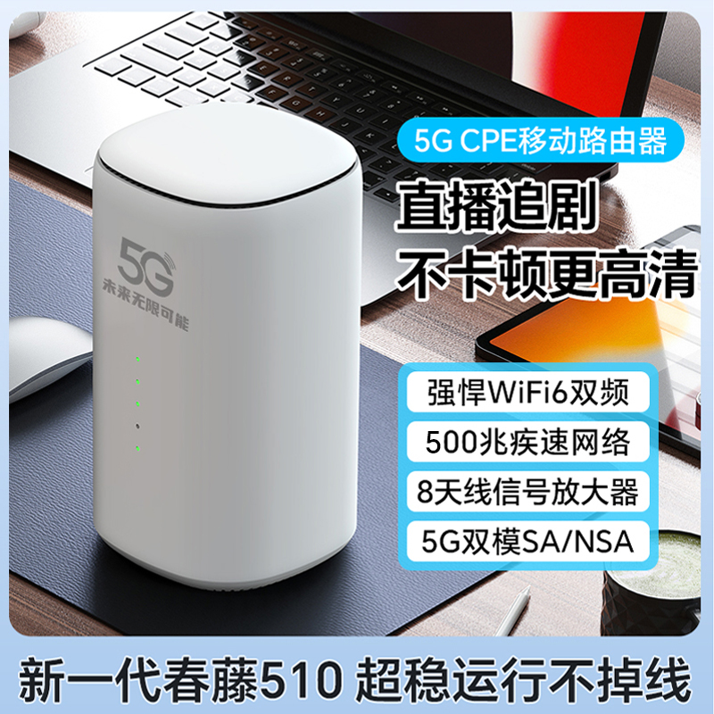 千兆5G随身WiFi路由器千兆穿墙移动WiFi6免拉网线户外车载上网CPE