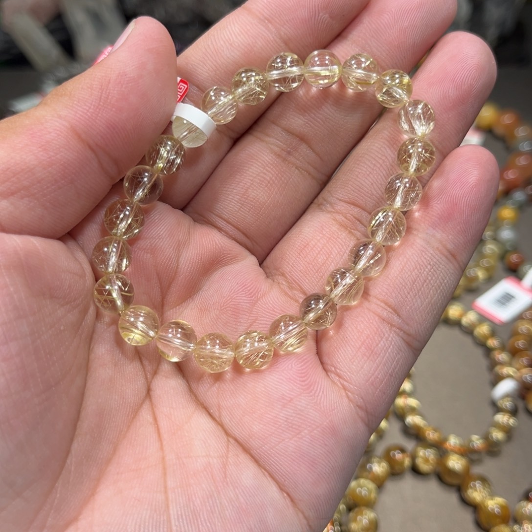 未镶嵌发晶手串金发晶