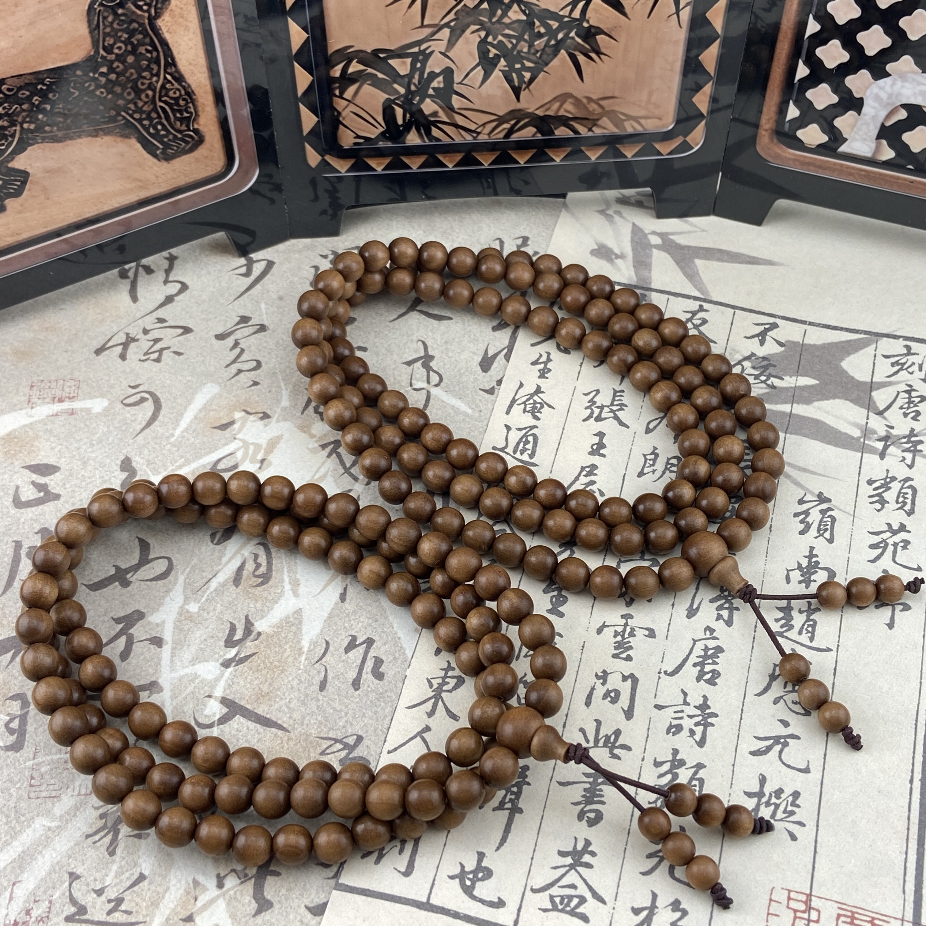 【星浩好物】老山檀多圈手串 QT260H54【多样性发一件】6mm