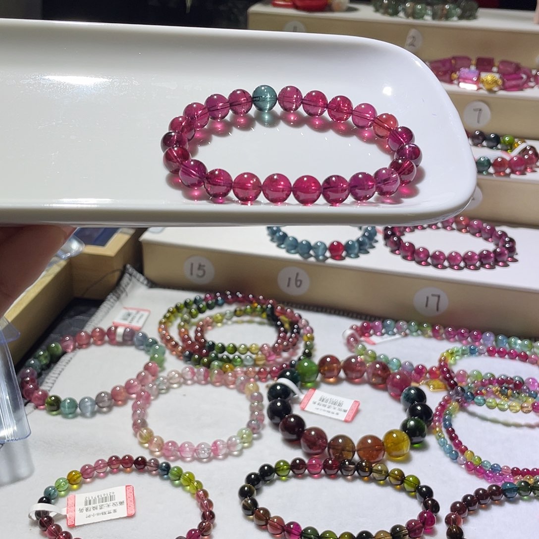 碧玺手链银S925镶嵌E****k