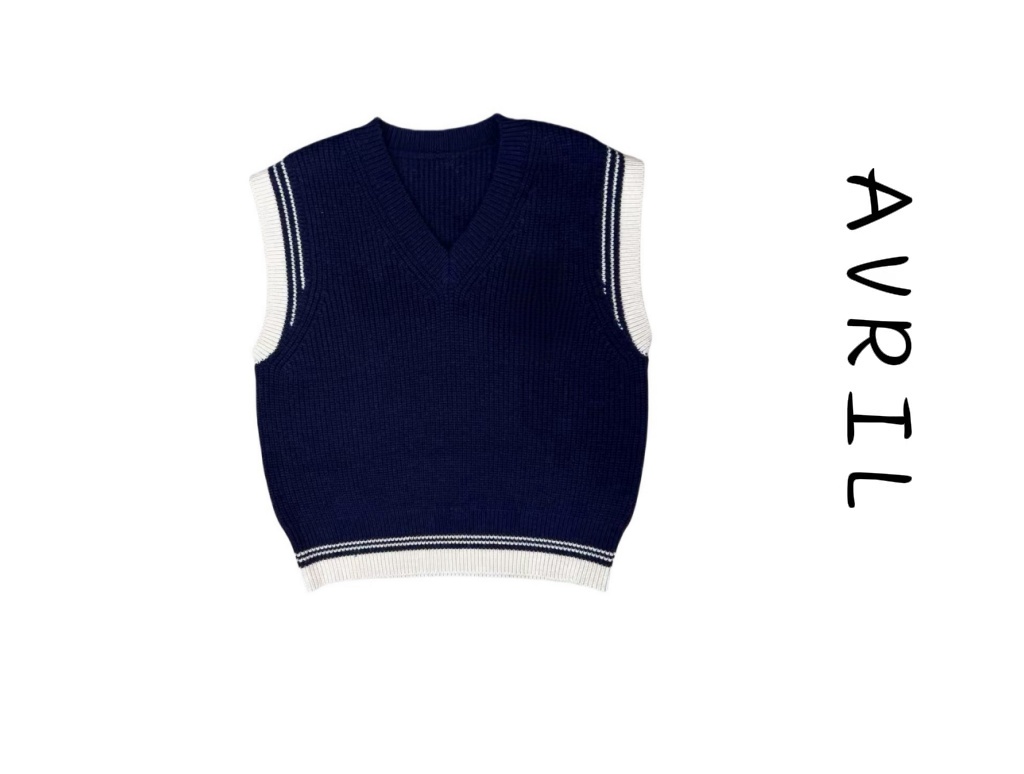 春夏慵懒撞色粗条前后穿高冷宽松针织韩版毛衣背心38