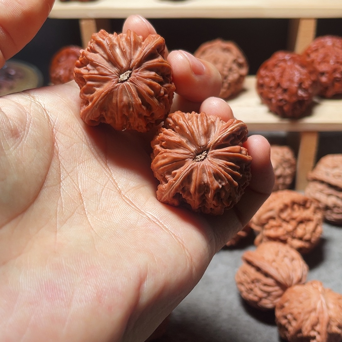 七***鱼把件文玩核桃磨盘