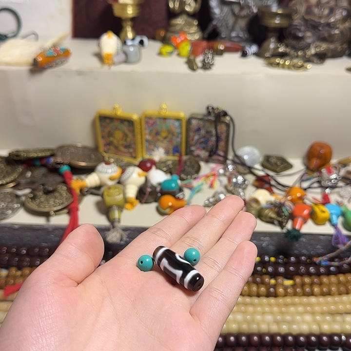 大***圣非金属天珠黑色大