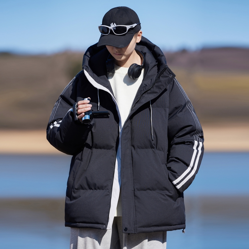 BINMA/宾玛新款中长羽绒服男士秋冬加厚连帽休闲百搭宽松JS0301