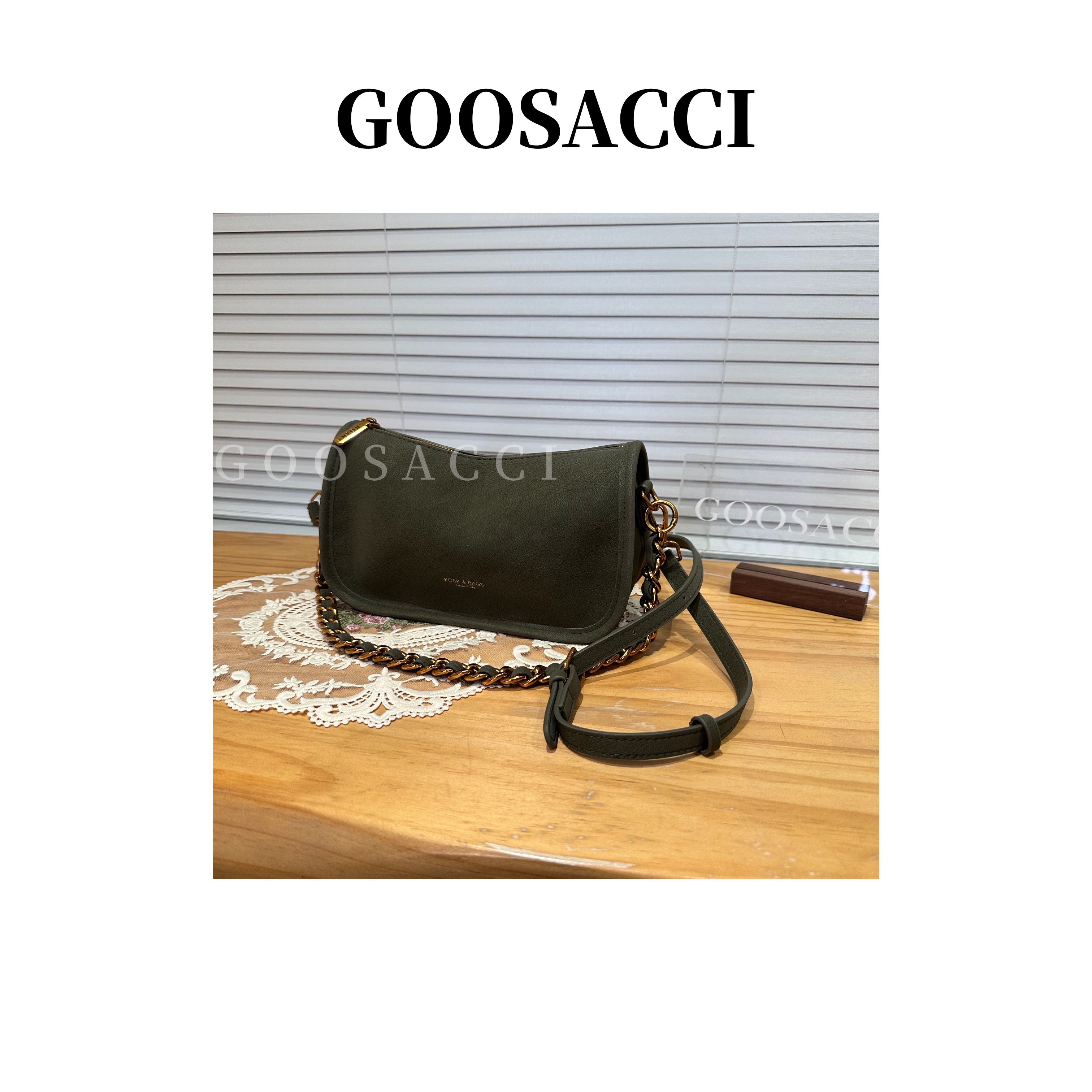 2025新款秋冬简约手提单根手工法式质感链子时尚手提包斜跨包防水