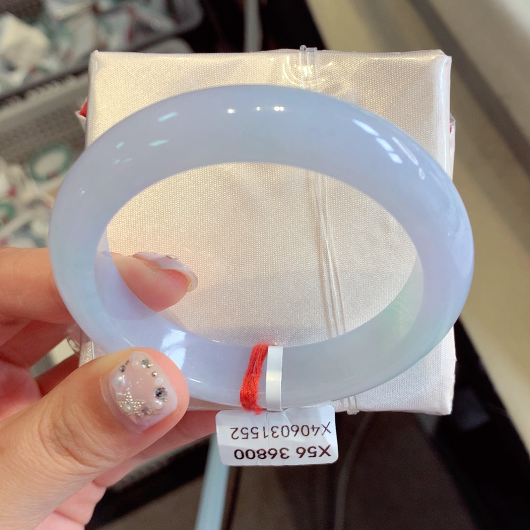 翡翠手镯未镶嵌42正圈77