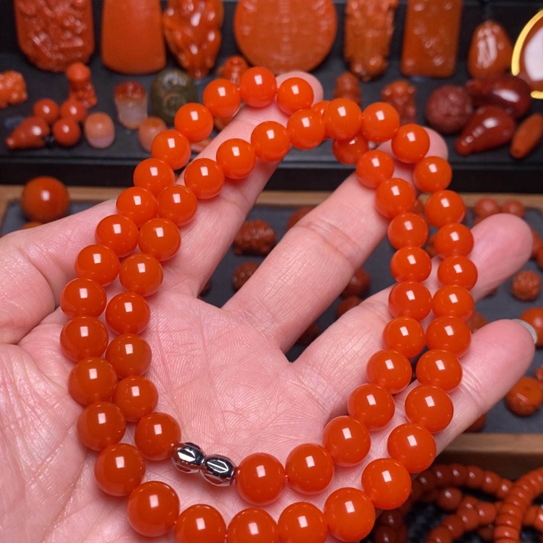 南红玛瑙纯色项链未镶嵌