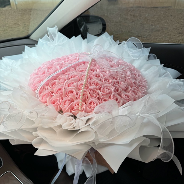 粉玫瑰香皂永生花束生日惊喜礼物情人节送女朋友老婆送老师送妈妈
