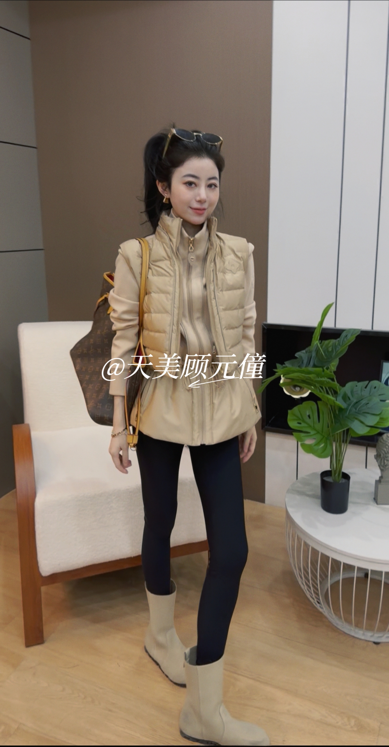 Honey Slurp【天美】25655 L设计师款花花二合一长袖鹅绒服 女款