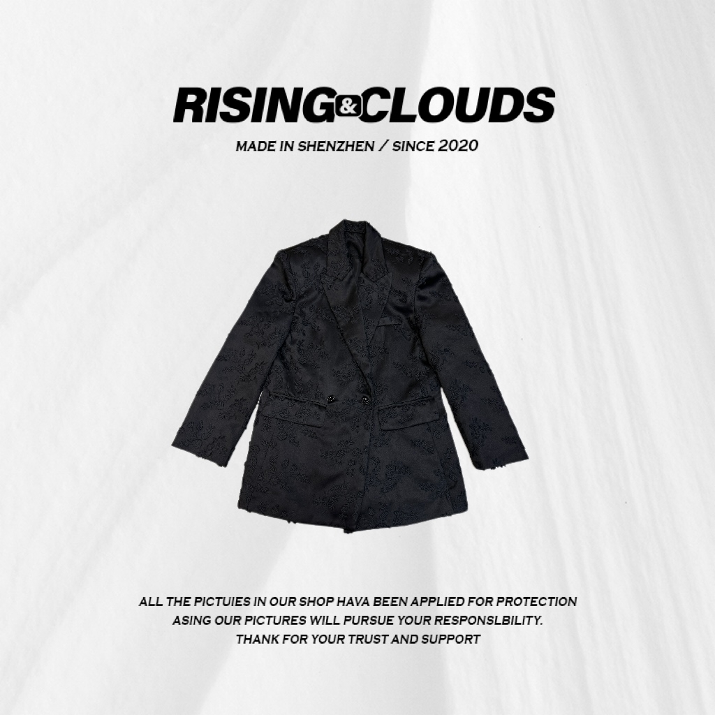 RISING&CLOUDS【小云姐】2025显瘦舒适早春重工提花西服020046