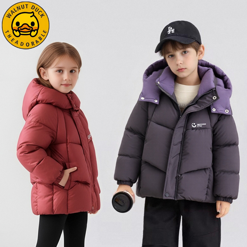 小黄鸭冬装儿童保暖羽绒服新款中大童冬季加厚连帽外套XT805-XYY