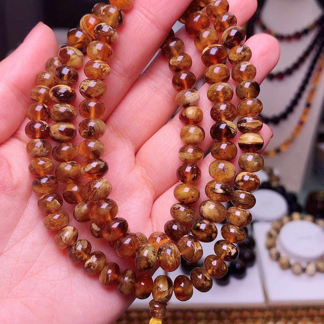 琥珀手链未镶嵌琥珀8蜜蜡